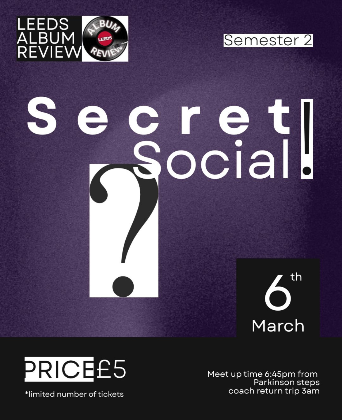 The image for the event named Secret Social