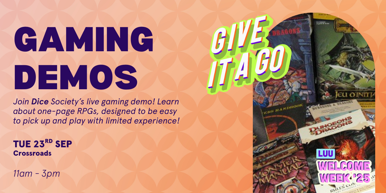 The image for the event named Gaming Demos: Dice Society