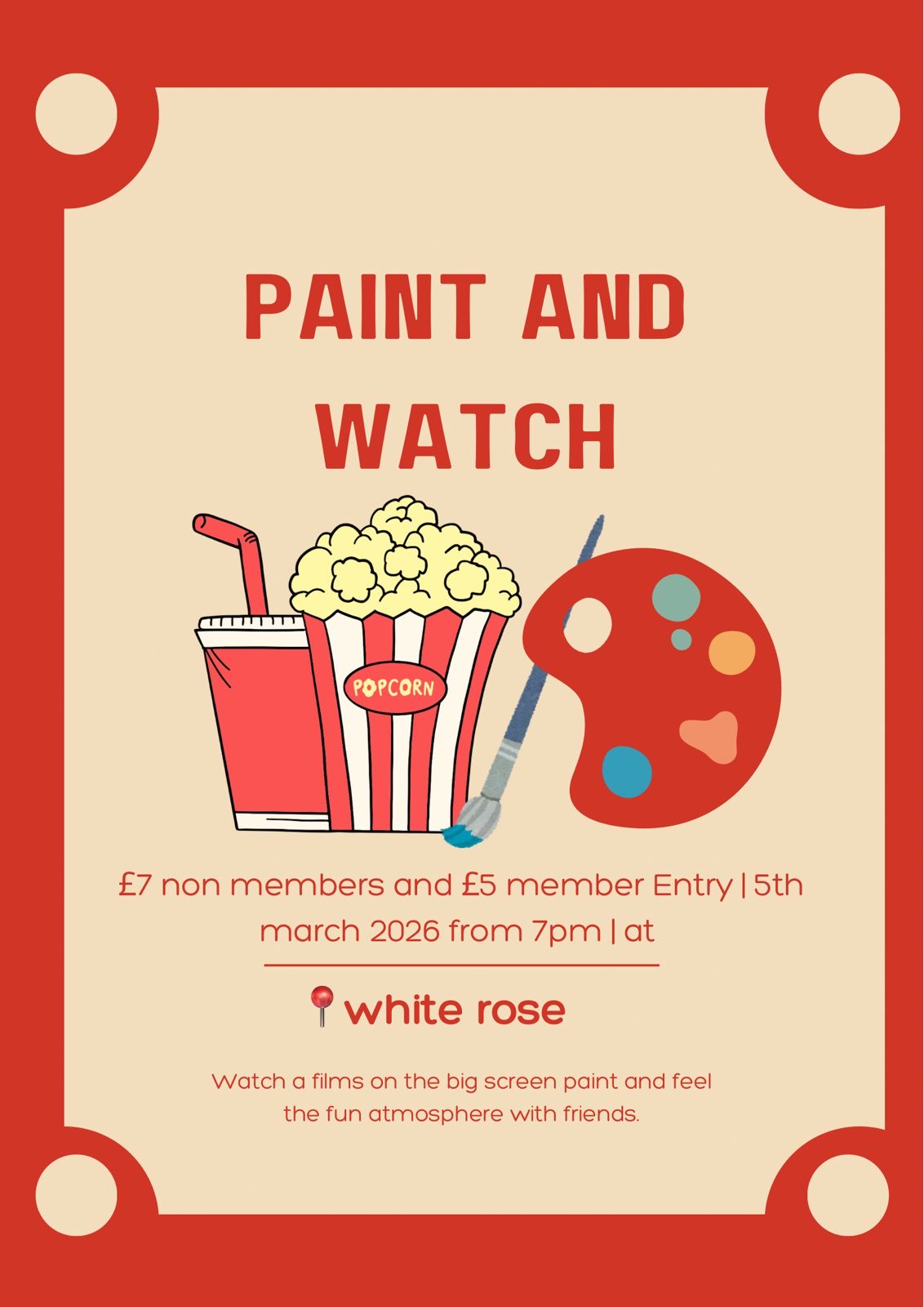 The image for the event named Movie Night and Paint&Sip
