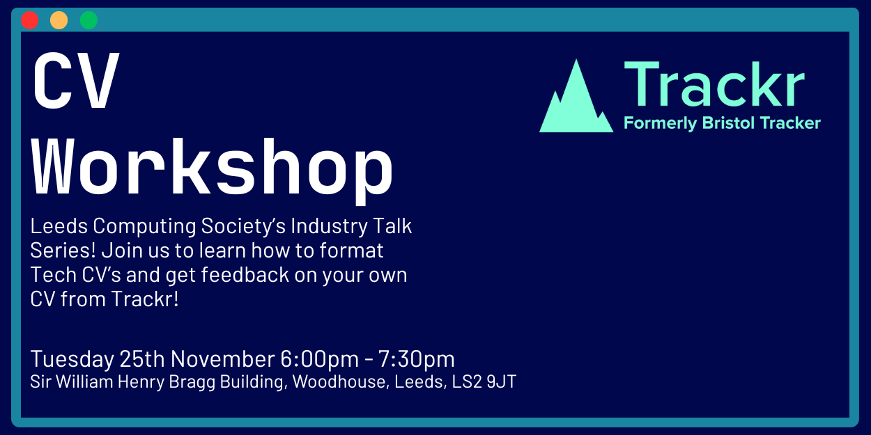 The image for the event named CV Workshop with Trackr