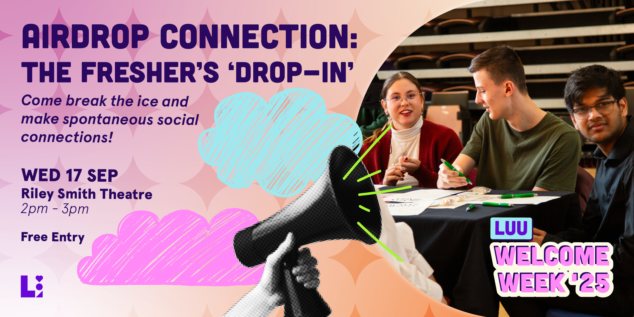 The image for the event named Airdrop Connection: The fresher's 'Drop-In'