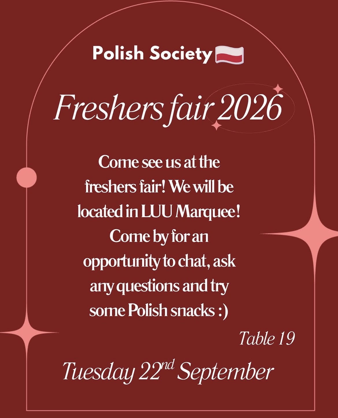The image for the event named Welcome Stand 26 - 22nd September