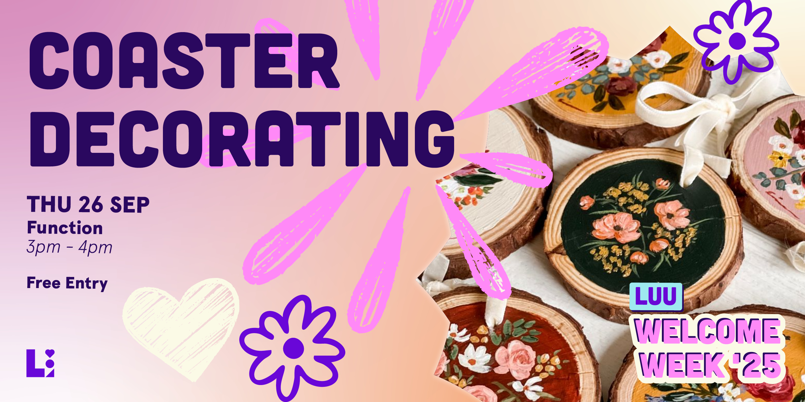 The image for the event named Wooden Coaster Decorating