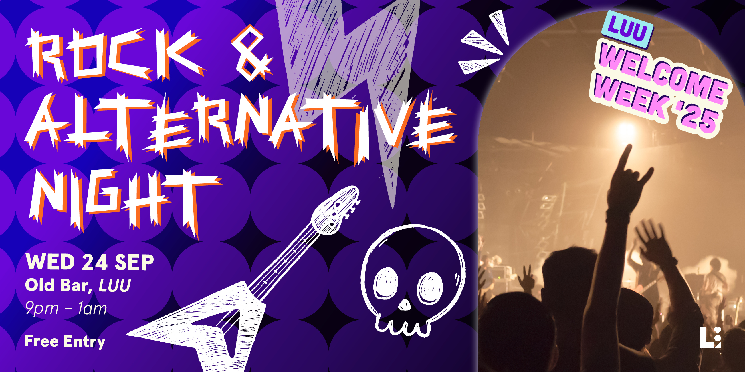 The image for the event named LUU Welcome Week: Rock & Alternative Night in Old Bar!