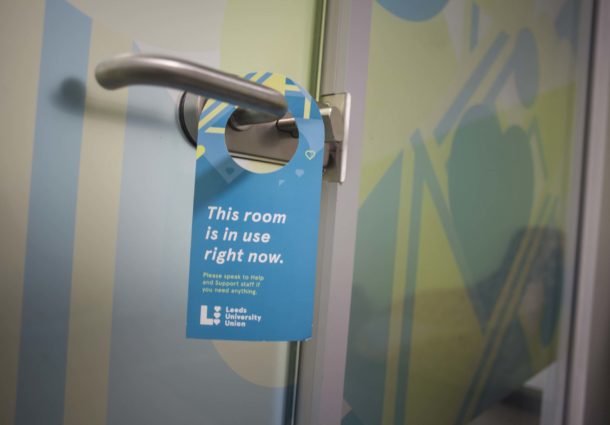 A door with a do not disturb sign from the LUU Advice team