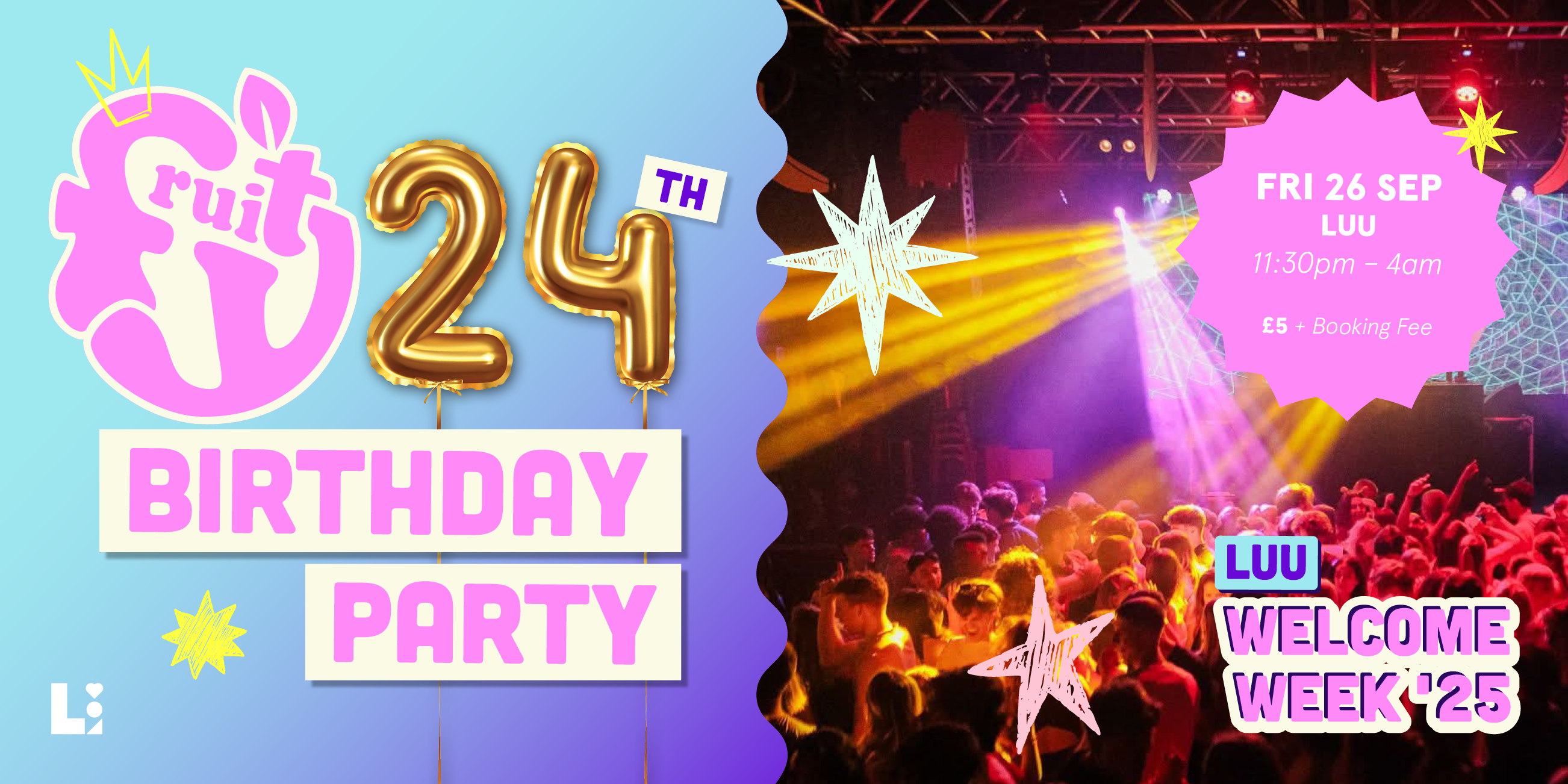 The image for the event named LUU Welcome Week: Fruity's 24th Birthday Party!