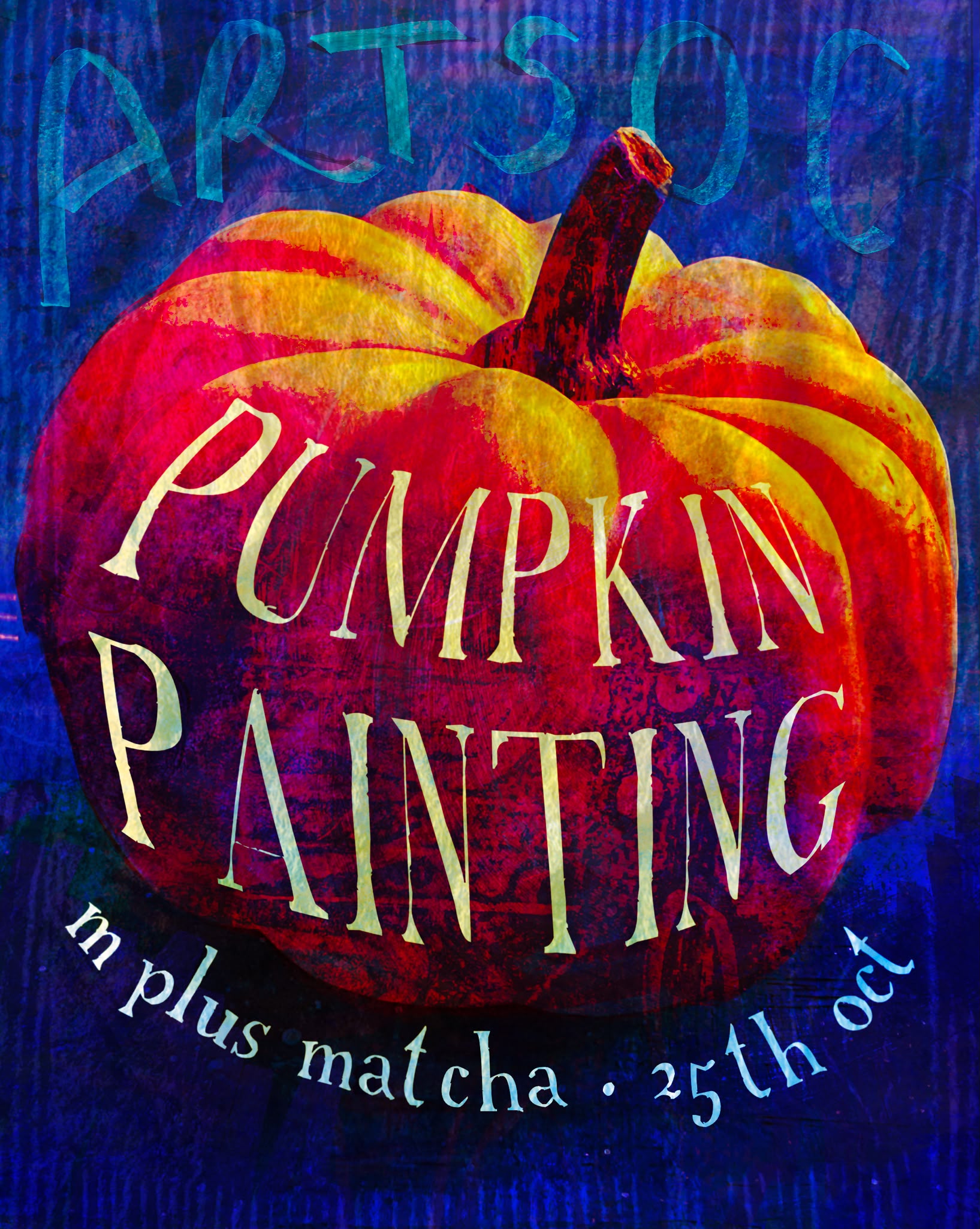 The image for the event named mplusmatcha x Artsoc: Pumpkin Painting