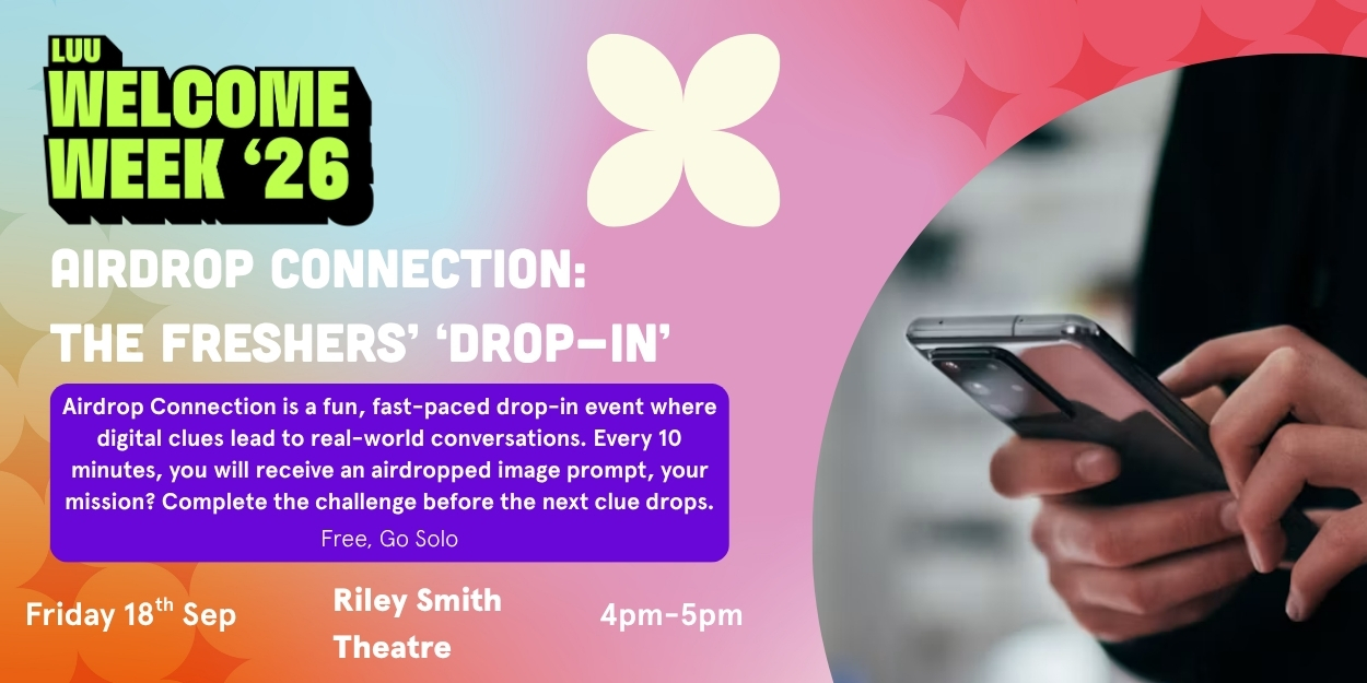 The image for the event named Airdrop Connection: The Freshers' 'Drop-In'