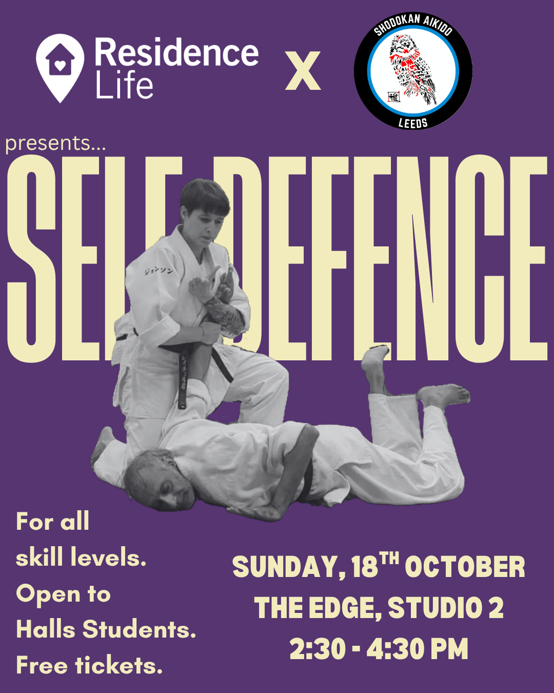 The image for the event named Residence Life X Aikido Self-Defence Class