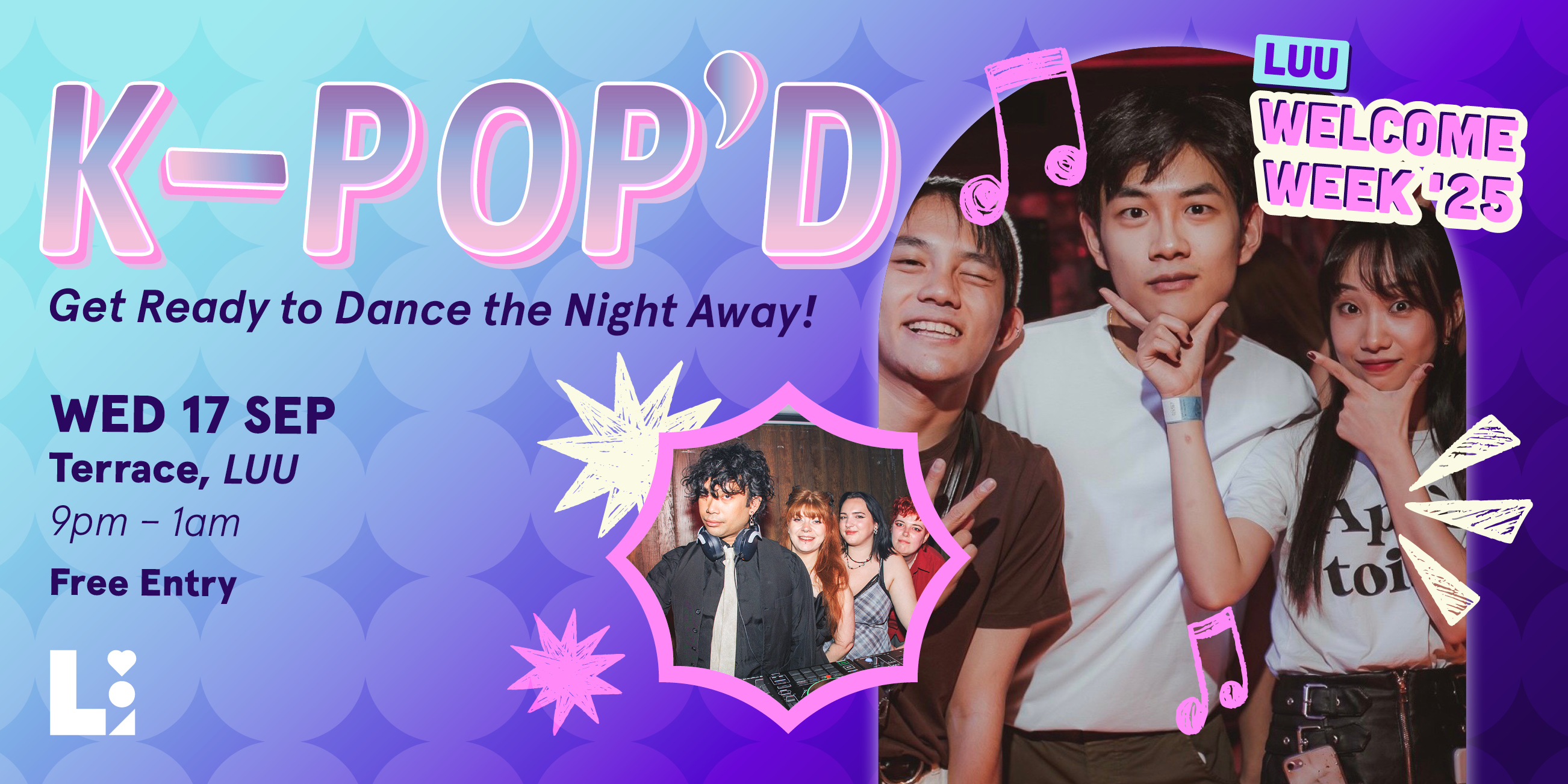 The image for the event named LUU Welcome Week: K-POP'D!