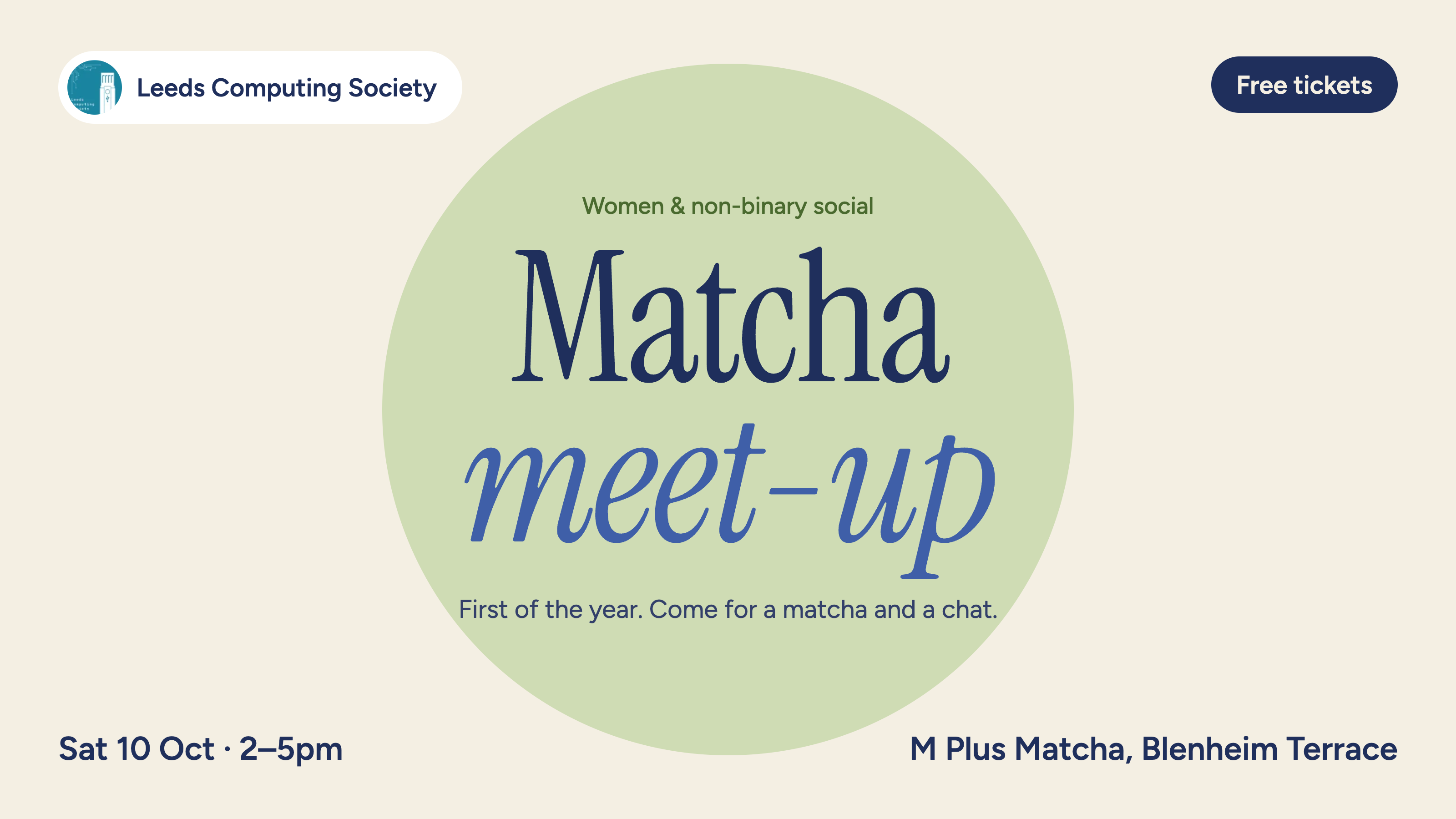 The image for the event named Women & Non-binary - Matcha Meet-Up