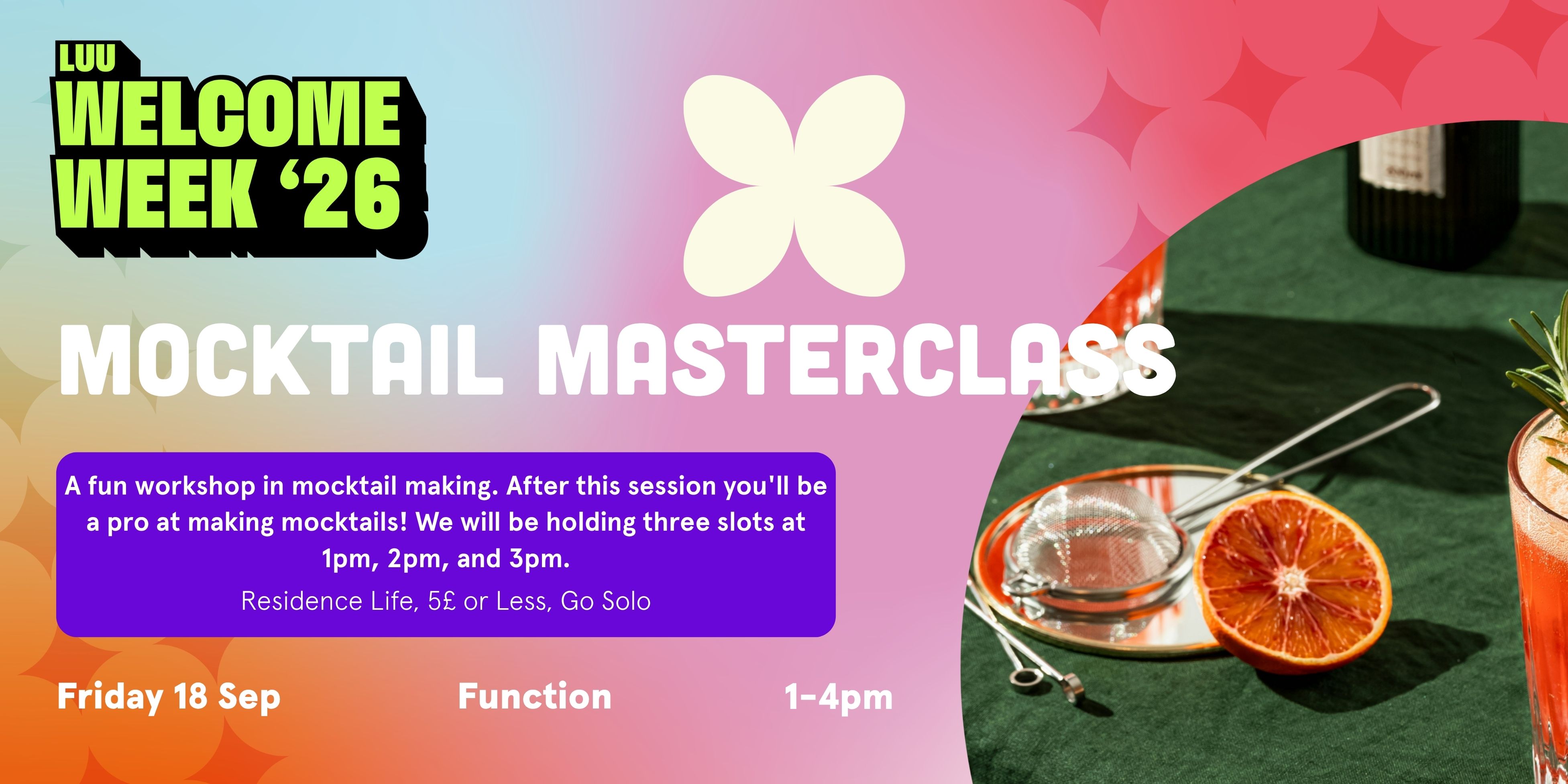 The image for the event named Mocktail Masterclass