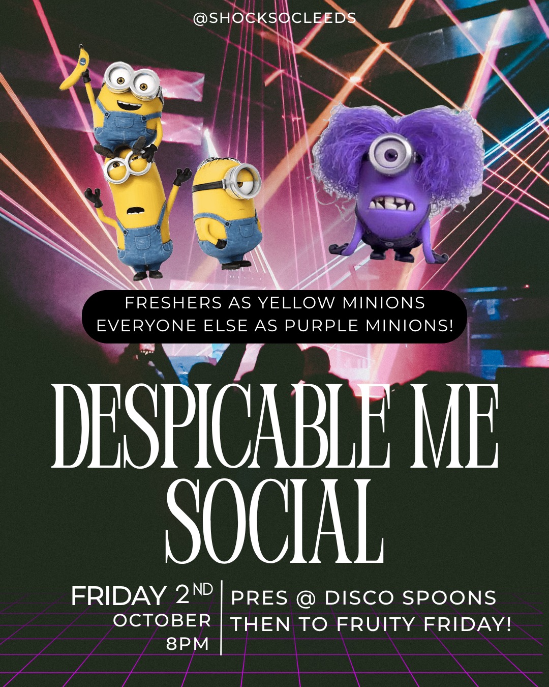 The image for the event named Despicable Me Social! Friday 2nd October
