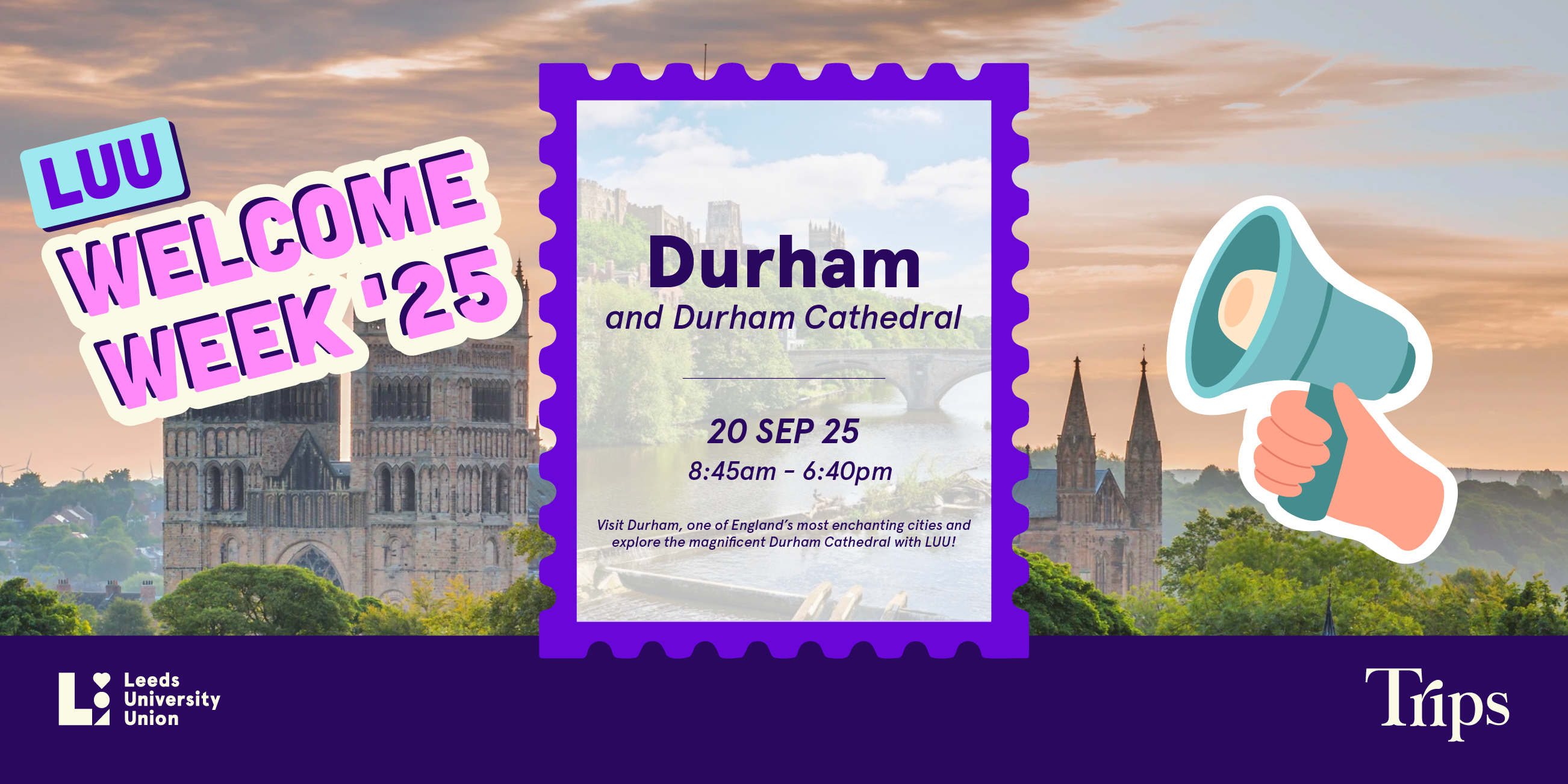 The image for the event named Durham and Durham Cathedral - 20/09/2025