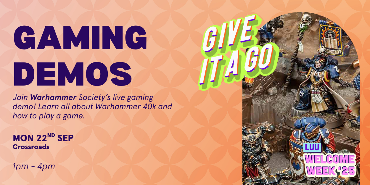 The image for the event named Gaming Demos: Warhammer Society