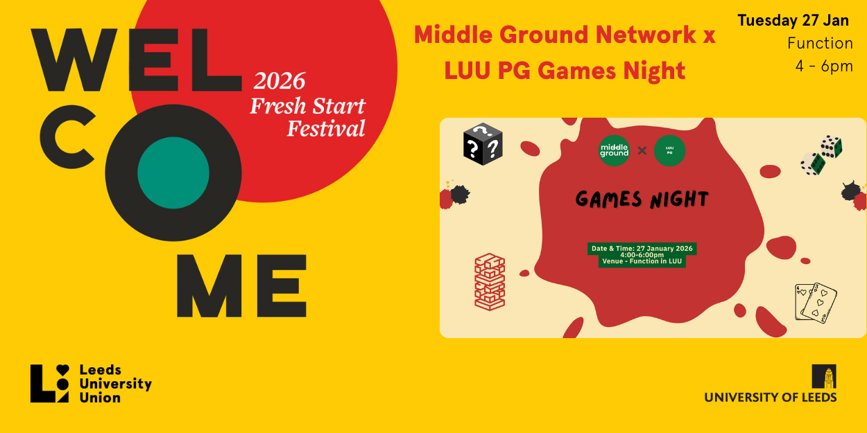 The image for the event named Middle Ground Network x LUU PG Games Night