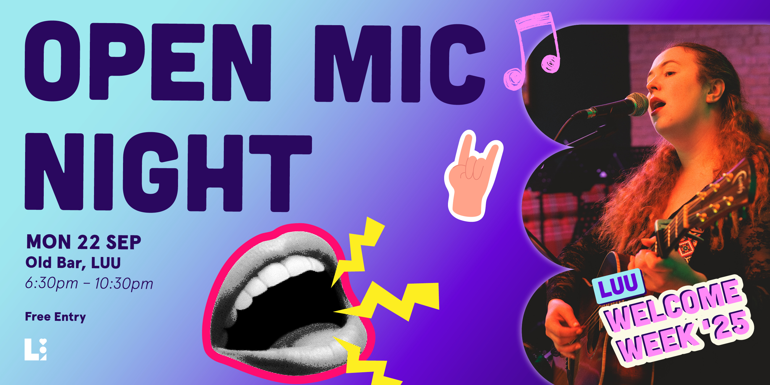 The image for the event named LUU Welcome Week: The Old Bar Open Mic Night