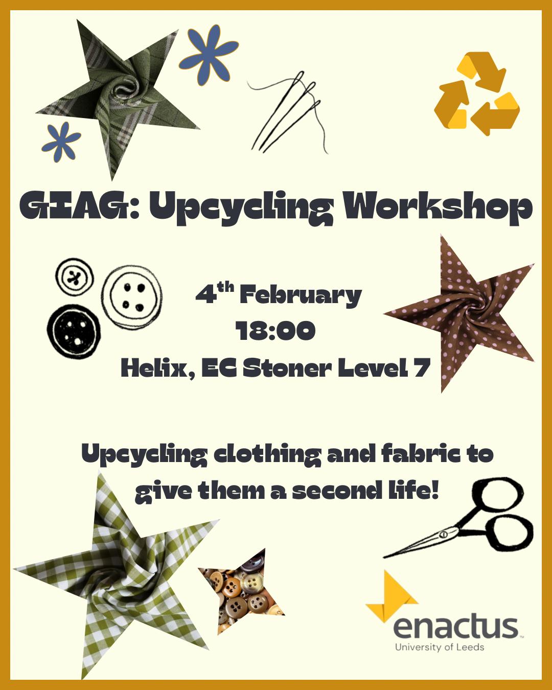 The image for the event named Upcycling event