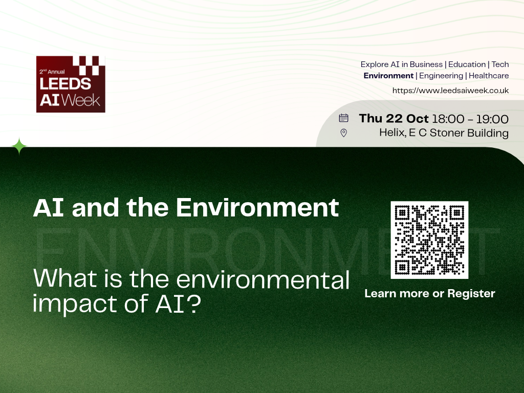 The image for the event named AI and the Environment: What is the environmental impact of AI?