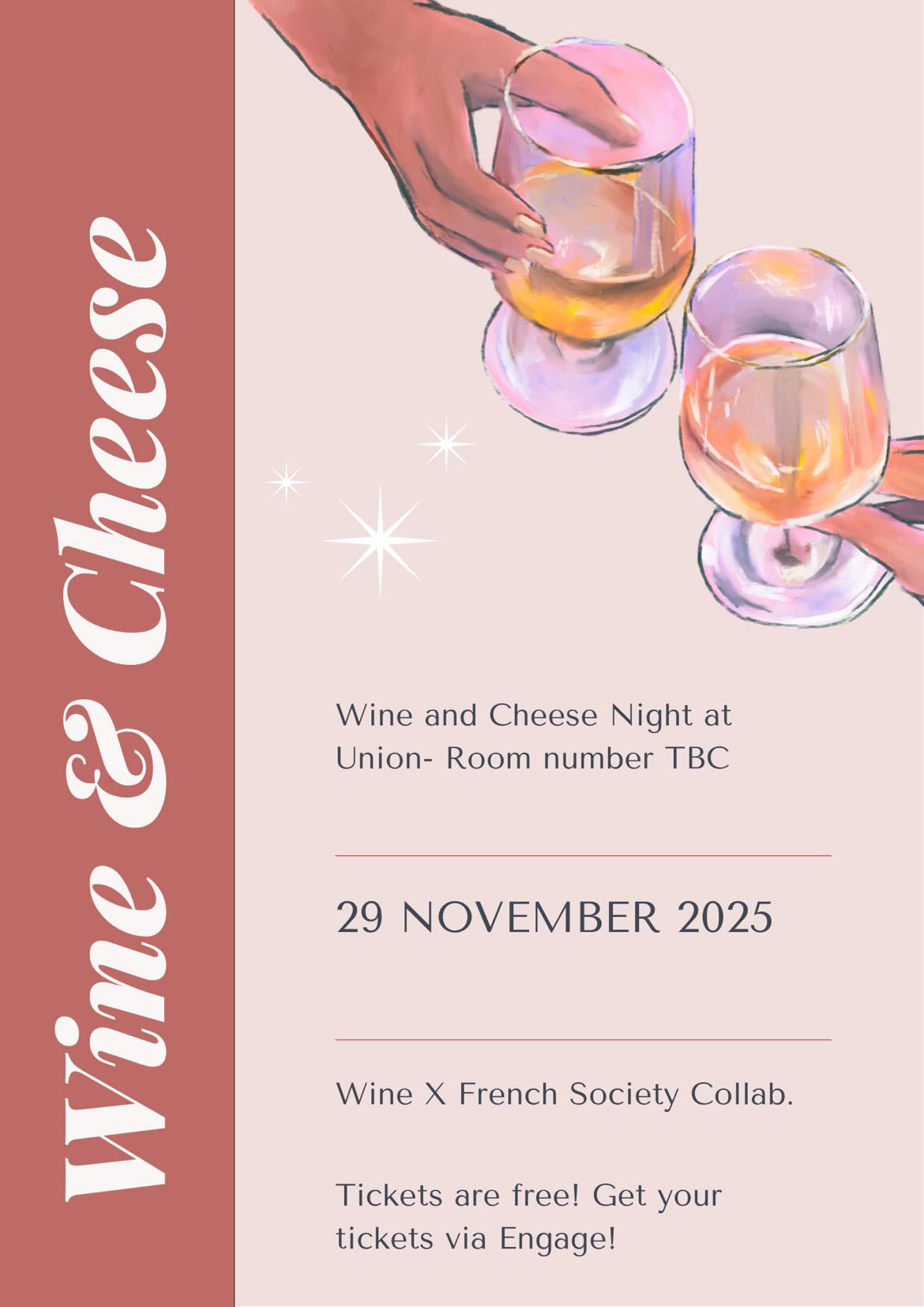 The image for the event named Wine and Cheese Night with French Society