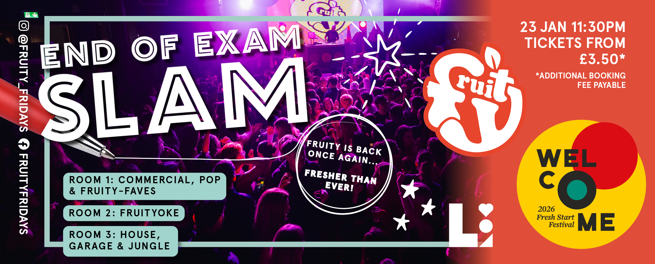 The image for the event named Fruity! End Of Exam Slam