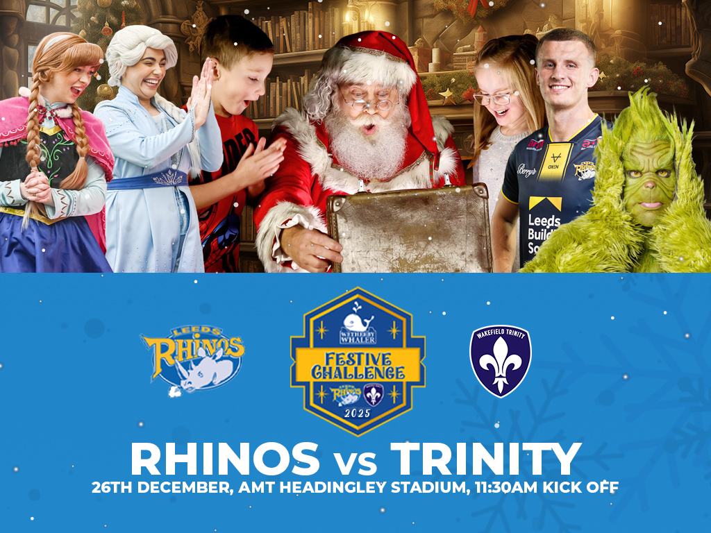 The image for the event named Leeds Rhinos vs Wakefield Trinity Boxing Day Match - UoL 40% Off Tickets