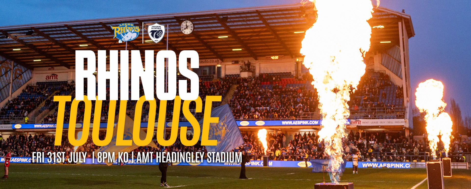 The image for the event named Leeds Rhinos vs Toulouse Olympique XIII Rugby League Match - Exclusive UoL Discount