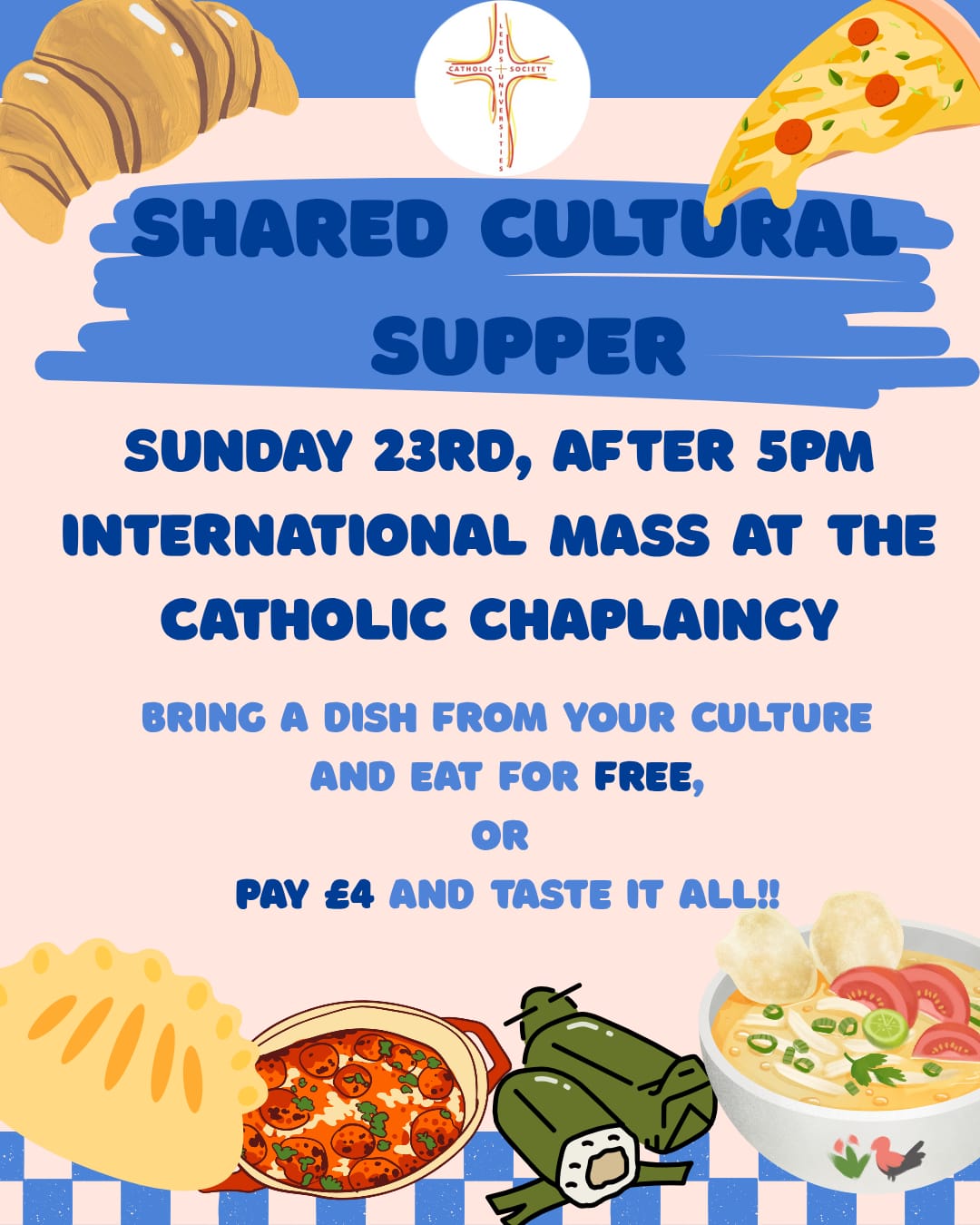 The image for the event named International Mass and Shared Supper