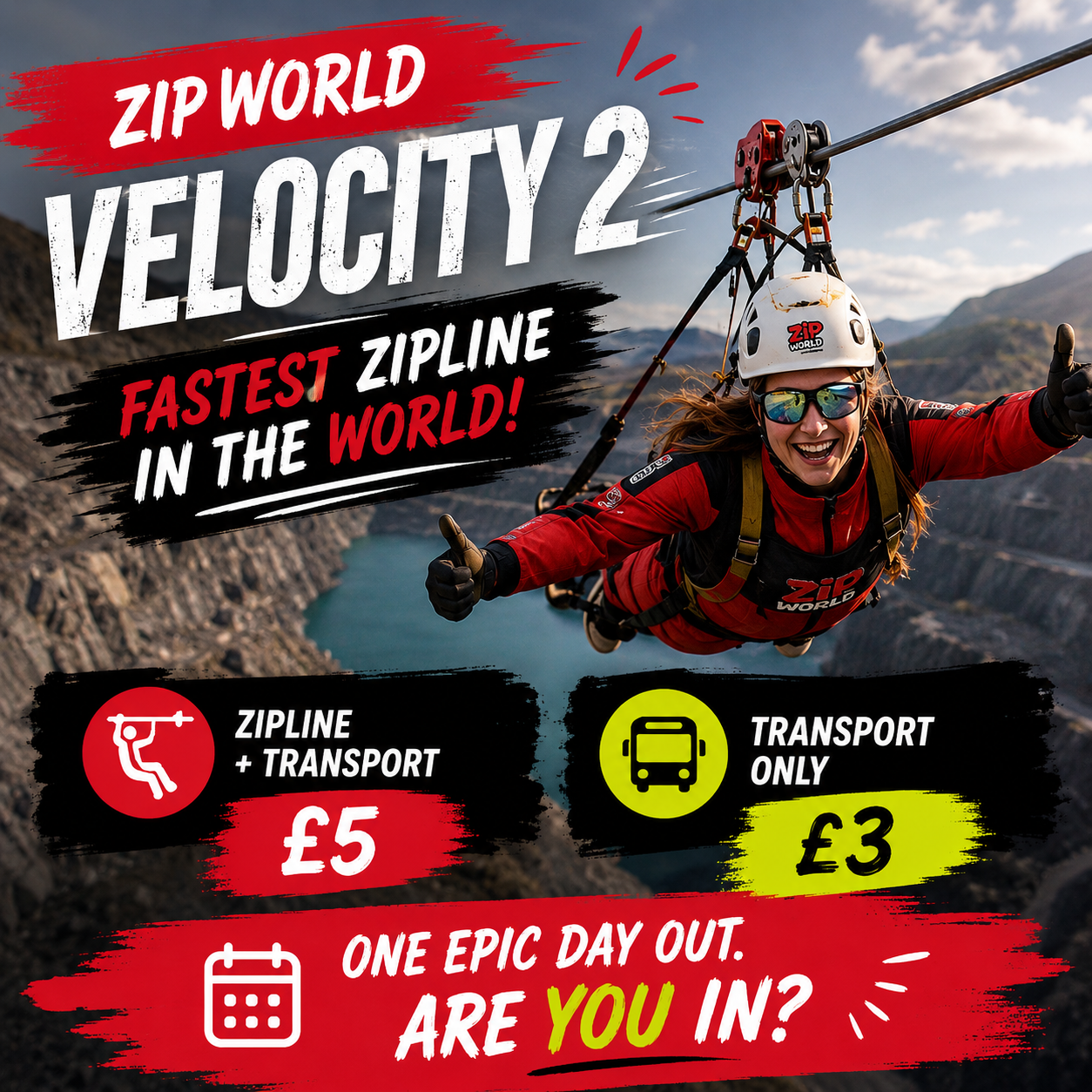 The image for the event named Zip World Velocity 2 trip