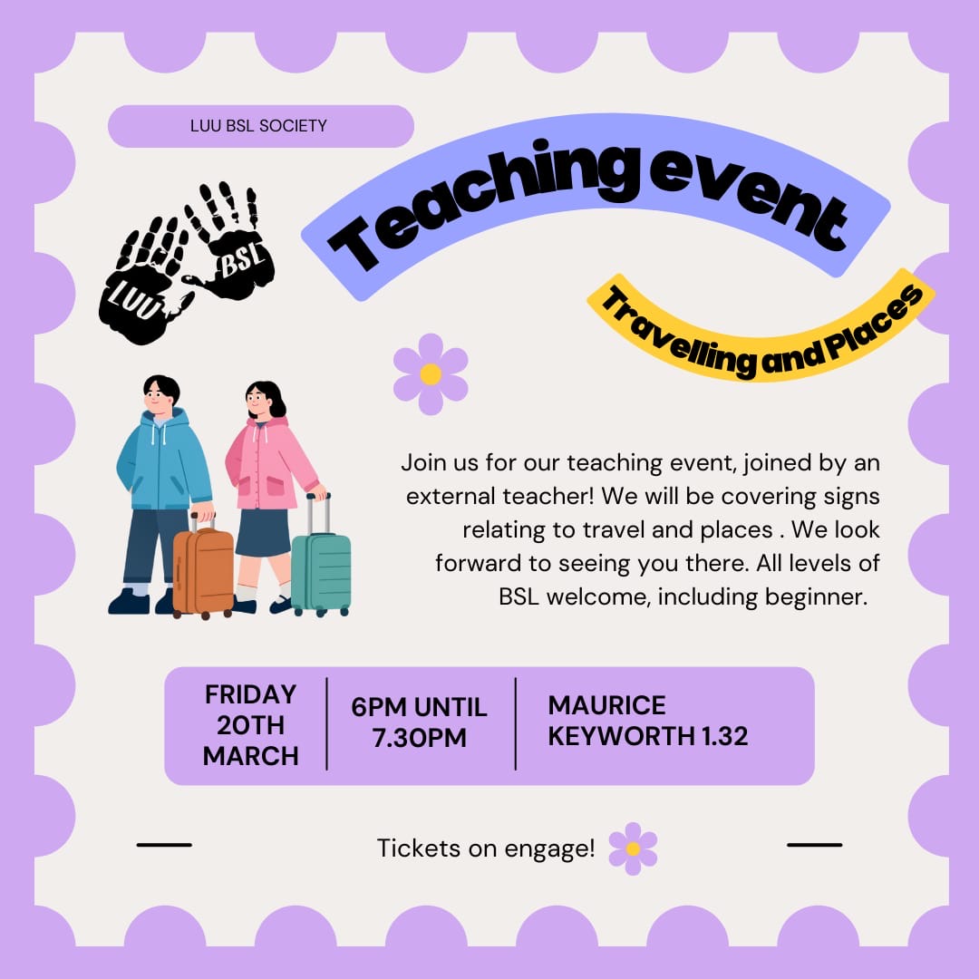 The image for the event named BSL Teaching - Travelling and Places