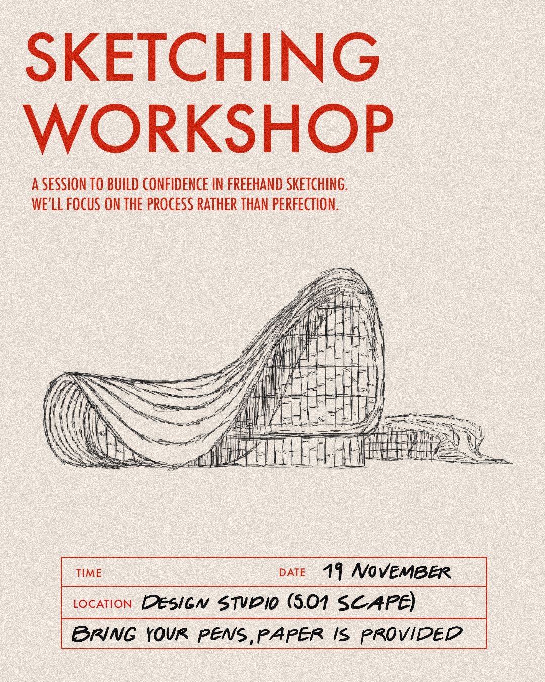 The image for the event named Sketching workshop