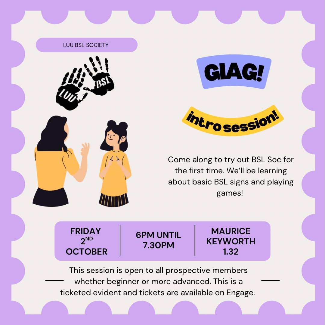 The image for the event named British Sign Language GIAG