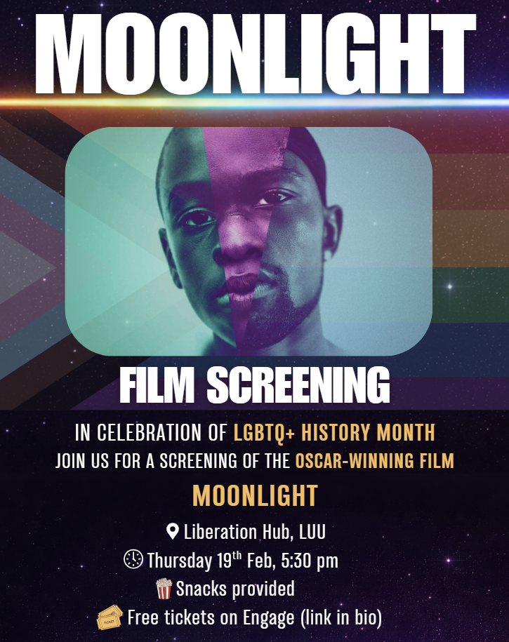 The image for the event named LiberateLUU: LGBTQ+ History Month Film Screening of 'Moonlight'