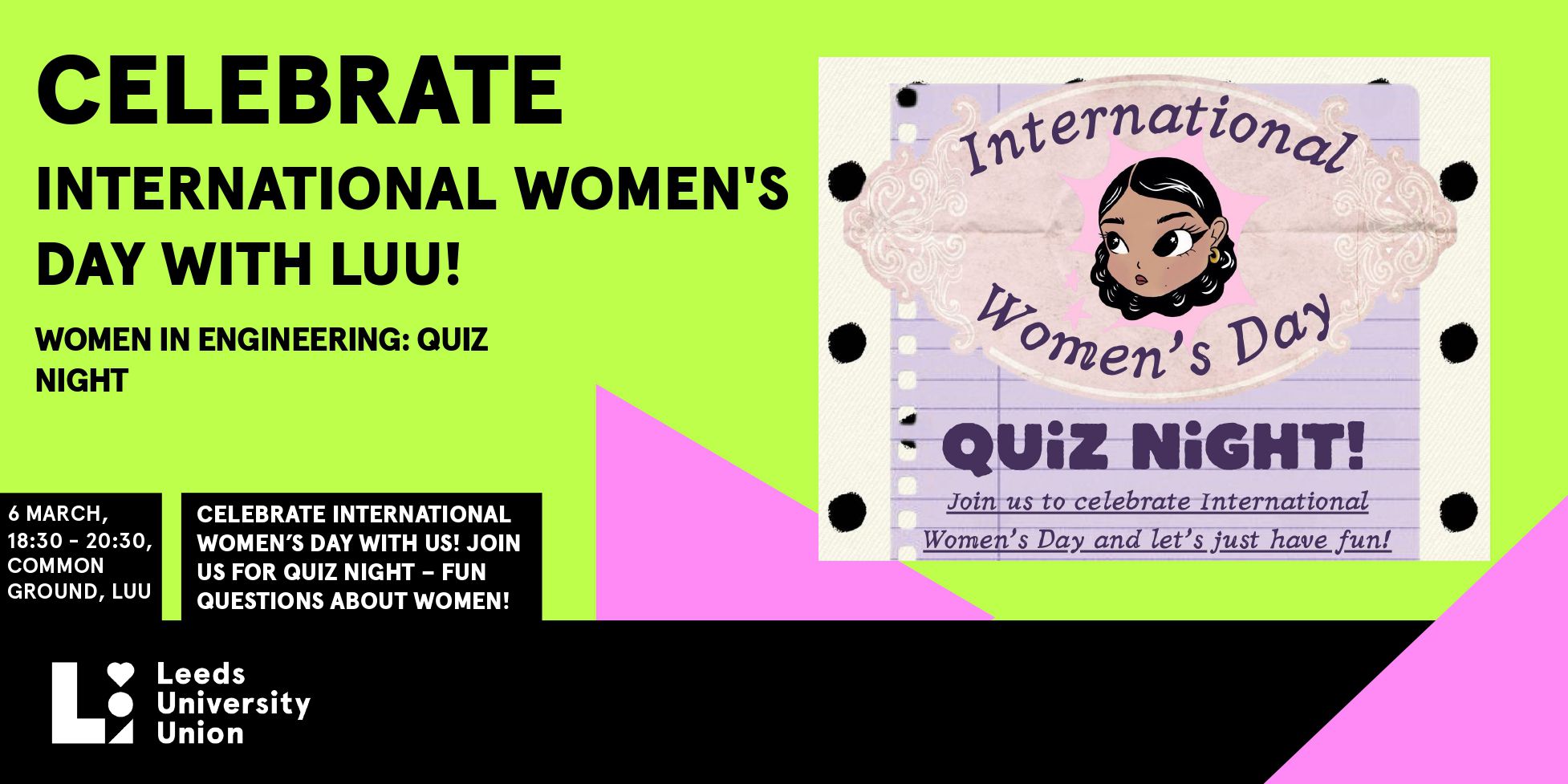 The image for the event named International Women's Day Trivia Night