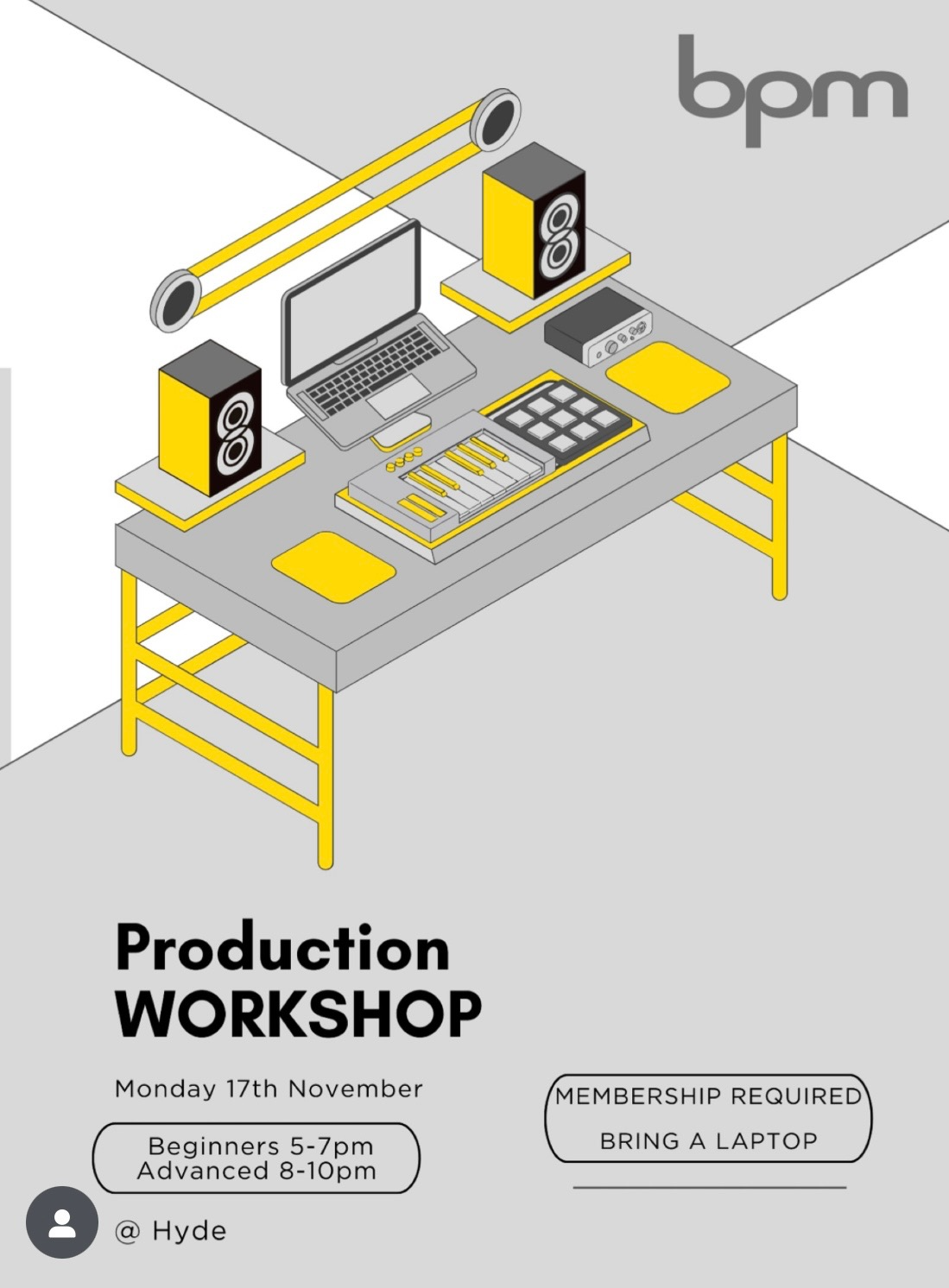 The image for the event named Beginners Production Workshop