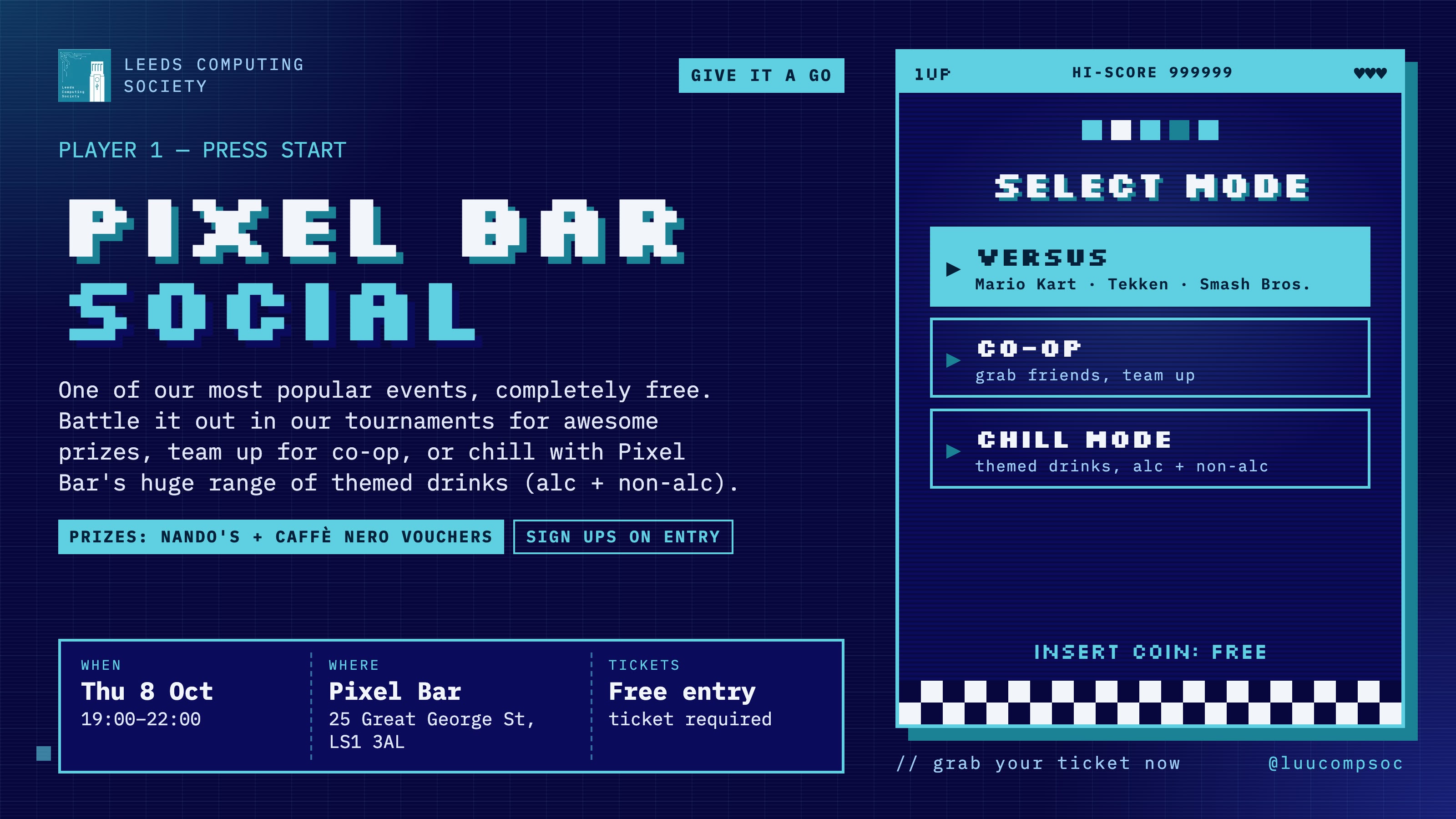 The image for the event named CompSoc Pixel Bar Social GIAG