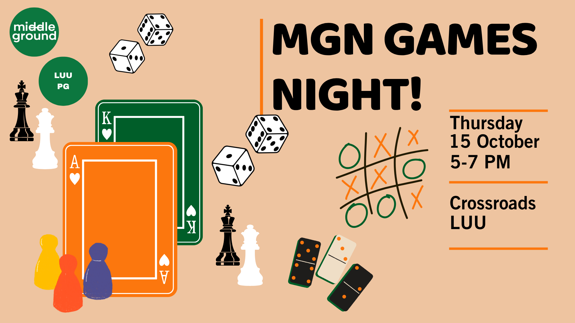 The image for the event named Middle Ground Network Board Games Night